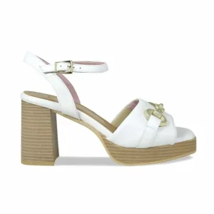 Sole Bliss Selma: White Leather^ Heels | Sandals