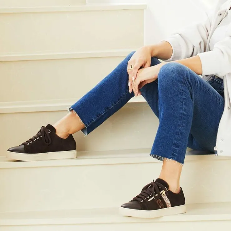 Sole Bliss Sprint: Chocolate Leather & Suede^ Flats | Sneakers