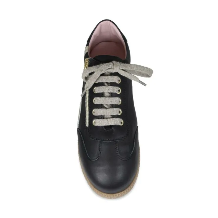 Sole Bliss Swirl: Black Leather^ Flats | Sneakers