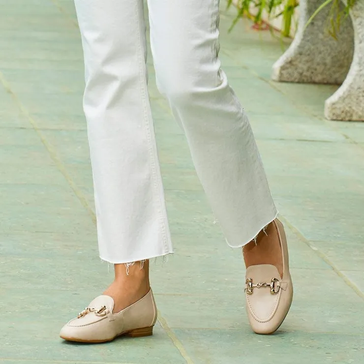 Sole Bliss Trinity: Cream Leather^ Flats | Loafers
