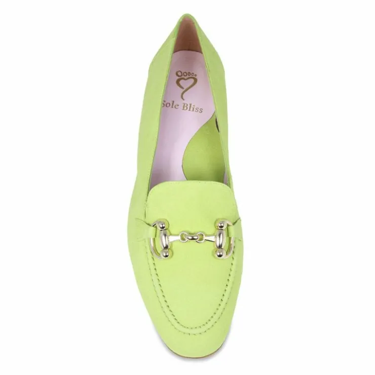 Sole Bliss Trinity: Lime Suede^ Loafers