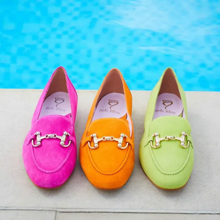 Sole Bliss Trinity: Lime Suede^ Loafers
